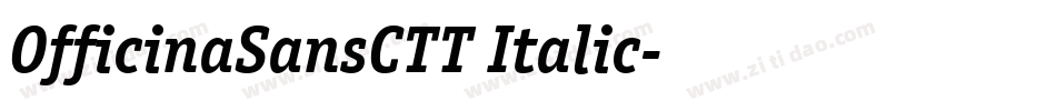 OfficinaSansCTT Italic字体转换